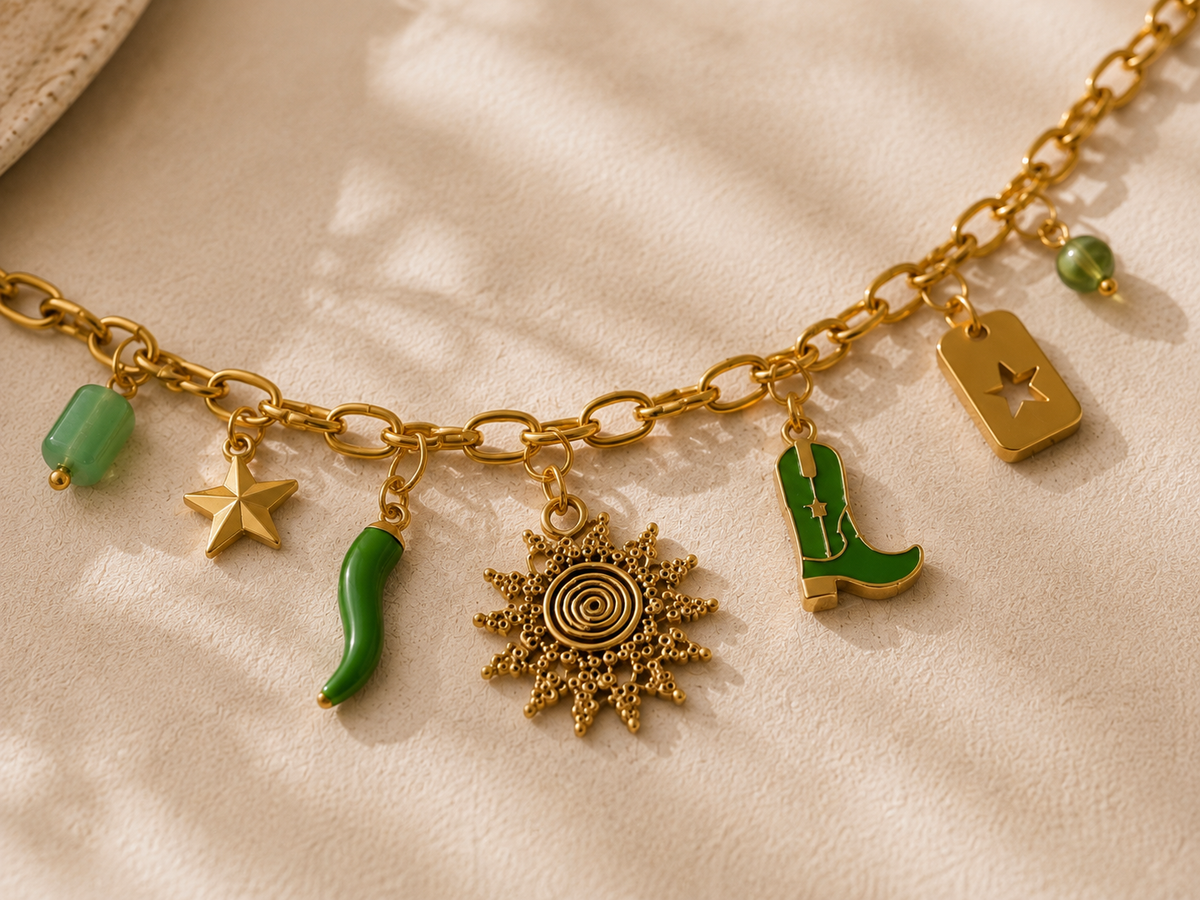 Collier Dolce Vita Vert & Doré