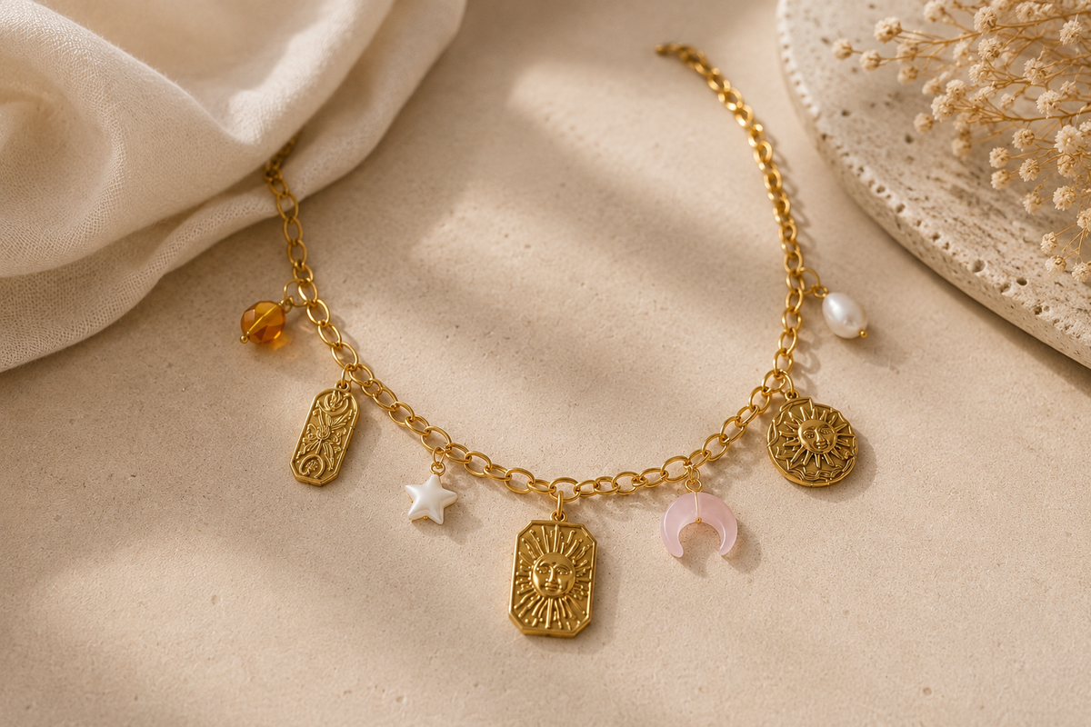 Collier Soleil & Lune Doré
