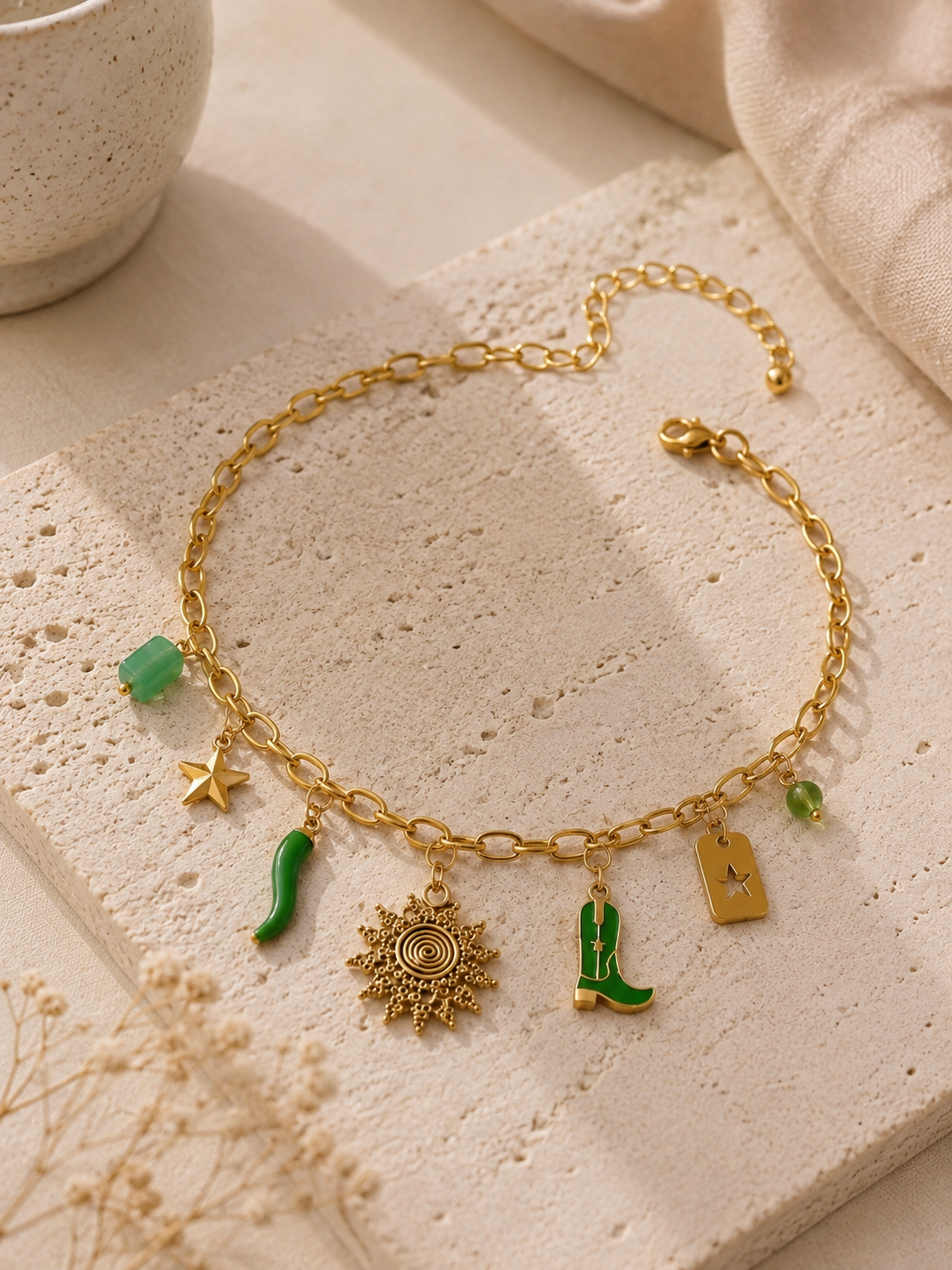 Collier Dolce Vita Vert & Doré