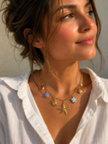 Collier Étoile de Mer Bleu & Doré 🌊✨