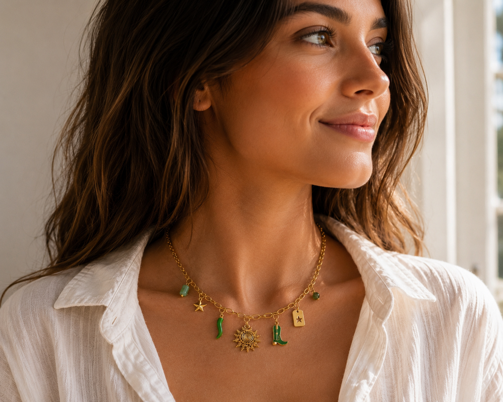 Collier Dolce Vita Vert & Doré