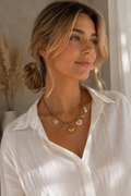 Collier Cœur & Soleil Doré – Bijou Romantique